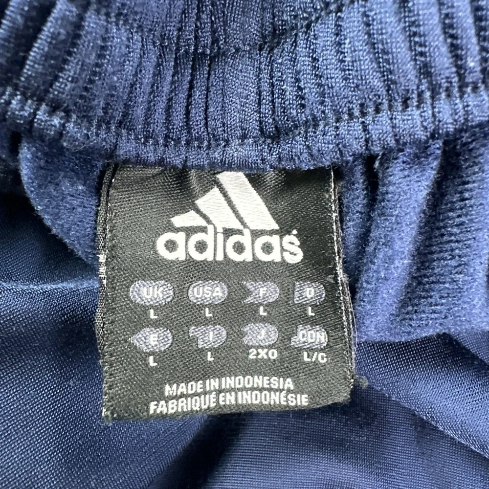 VTG Y2K Adidas‎ Breakaway Pants Men Large Blue Tearaway 3 Stripes Dazzle